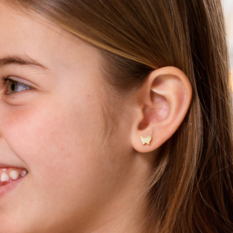 Gold Titanium 10MM Hinge Hoop Earrings | Claire's