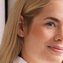 NATURAL TITANIUM Brilliance Moon 8 mm, Crystal - Skin Friendly Earrings Ireland