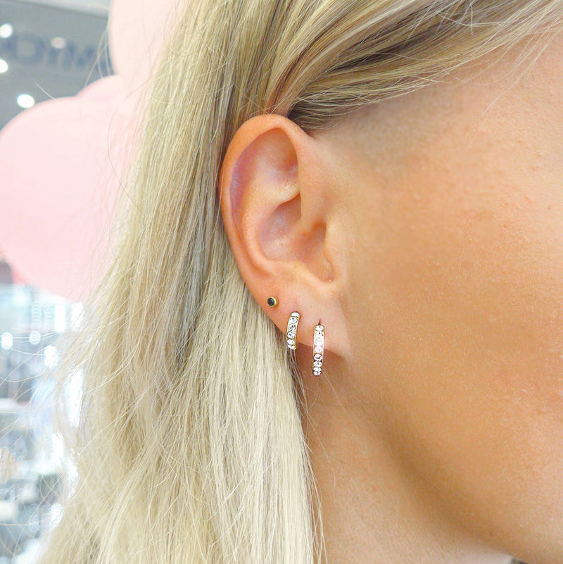GOLDEN TITANIUM Pendant Brilliance Curved 15mm - Skin Friendly Earrings Ireland