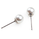 NATURAL TITANIUM Pearl 6 mm - Skin Friendly Earrings Ireland