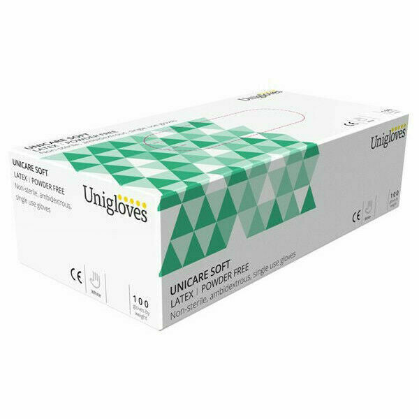 Latex Gloves | Powder Free (In-Stock, Price Includes VAT) - 100 gloves per box - Ireland - PPE