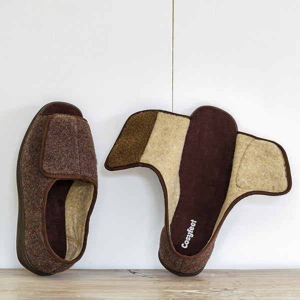 Cosyfeet Jonny - Extra Roomy Open Toe Slipper - Ireland